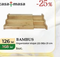 casa+masa BAMBUS Organizator etajat (22-38)x 21 cm buc.
