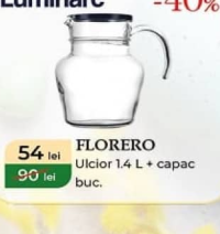 Luminarc FLORERO Ulcior 1,4 L + capac buc.
