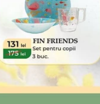 Luminarc FIN FRIENDS Набор детской посуды 3 предмета