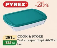 Pyrex Cook & Store Tavă cu capac drept. 40x27 cm