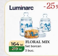 Luminarc FLORAL MIX Набор банок 3 шт.