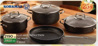 Korkmaz Galaksi Induction Набор посуды 7 предметов