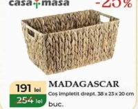 Casa Masa Madagascar Корзина плетеная прямоугольная 38x23x20 см