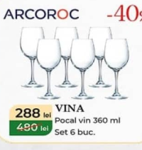 ARCOROC VINA Pocal vin 360 ml Set 6 buc.