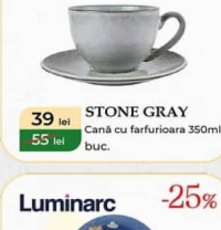 casa masa STONE GRAY Чашка с блюдцем 350 мл