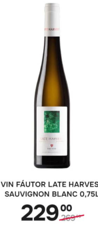 Вино Fautor Late Harvest Совиньон Блан 0.75л