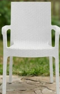 Nanu Market Fotoliu din ratan alb