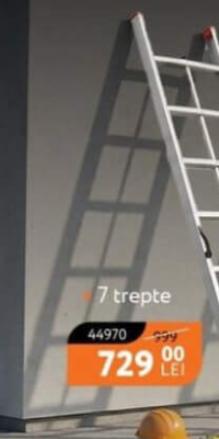 BAU WELT Складная алюминиевая лестница SLIM 1 секция 7 ступеней