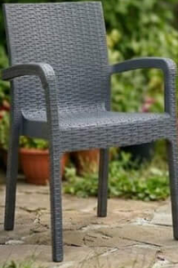 Nanu Market Fotoliu din ratan gri