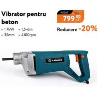Hammer Вибратор для бетона 1.7кВт 35мм