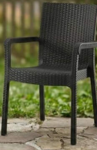 Nanu Market Fotoliu din ratan negru