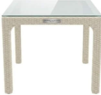 Nanu Market Masă ratan albă 90x90cm