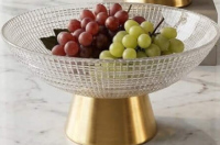 NANU Market Блюдо для фруктов на ножке стеклянное