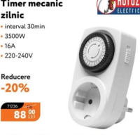 Механический суточный таймер Horoz Electric 3500Вт