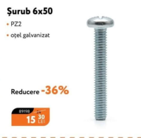 Nanu Market Саморез 6x50 PZ2 оцинкованная сталь