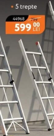BAU WELT Складная алюминиевая лестница SLIM 1 секция 5 ступеней