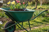 NANU Market Roabă cu roată gonflabilă cu rulment 100L