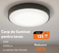 Nanu Market Потолочный светильник 20Вт 2400Лм с датчиком движения