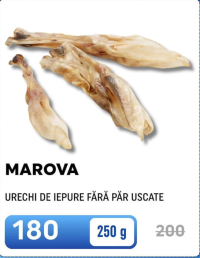 MAROVA Сушеные кроличьи уши без меха 250г