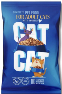 CAT CAT Корм для кошек с птицей 1кг