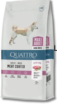 QUATTRO Корм для собак крупных пород с ягненком 1кг