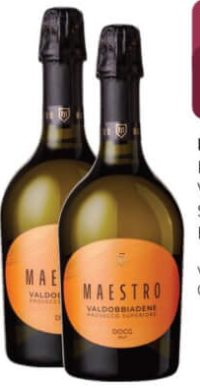 Maestro Просекко Вальдоббьядене Супериоре DOCG Брют 0.75л