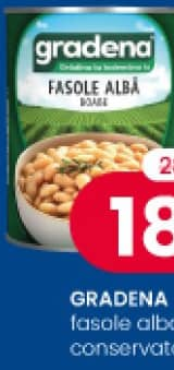 GRADENA fasole albă conservată 425 gr