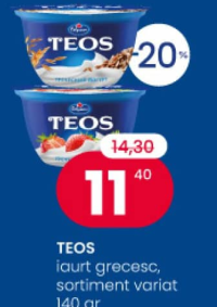 TEOS iaurt grecesc, sortiment variat 140 gr