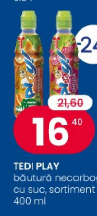 Tedi Play напиток негазированный с соком в ассортименте 400 мл