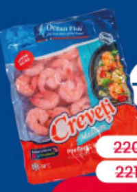Ocean Fish creveți f/c fierți decorticați congelați cal. 16/20 & 21/30 500 gr
