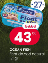 OCEAN FISH ficat de cod natural 121 gr