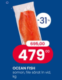 Ocean Fish лосось, филе соленое в вакууме, кг