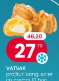 Vatsak пирожные замор. эклеры с кремом, 10 шт 210 г