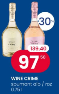 WINE CRIME игристое вино белое / розовое 0.75л