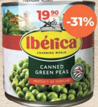Iberica Горошек зеленый консервированный 425мл