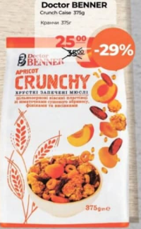 Доктор Беннер Кранчи с абрикосом 375г