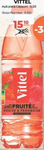 Vittel Вода без газа Клубника и малина 0.33л