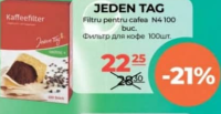 JEDEN TAG Filtru pentru cafea N4 100 buc.