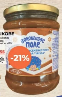 Voloshkove Pole Lapte condensat cu zahăr Iriska 8.5% 470g
