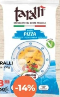 TARALLINI Сушки со вкусом пиццы 100г