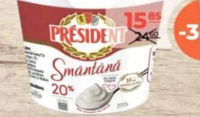 President Smântână 20% 200g