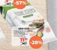 SEN SOY Чипсы НОРИ из морской капусты Васаби 4г