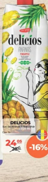 Delicios Сок ананасовый 1л
