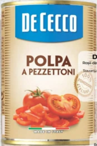 De Cecco Roșii decojite Bucăți 400g
