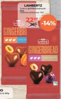 Пряники Lambertz имбирные в шоколаде 150г