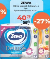 Zewa Hârtie igienică 3 straturi, 4 buc.