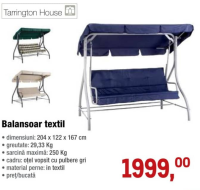 Tarrington House Садовые качели текстильные 204x122x167 см