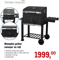 Tarrington House Memphis угольный гриль на колесах 060x1160x650мм