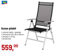 aro Scaun pliabil 65x56x106 cm