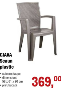 GIAVA Scaun plastic 58 x 61 x 90 cm